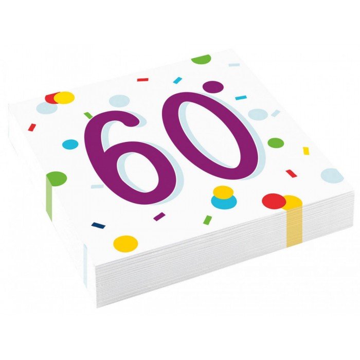 Happy Birthday 60 szalvéta 20 db-os 33*33