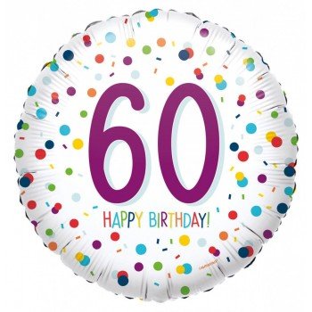 Happy Birthday 60 fólia lufi 43 cm Happy Birthday 60 fólia lufi 43 cm