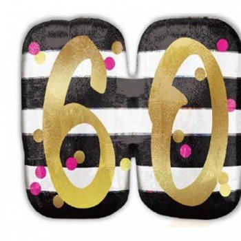 Happy Birthday 60 Fólia lufi 63 cm Happy Birthday 60 Fólia lufi 63 cm