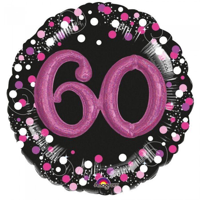 Happy Birthday 60 Fólia lufi 81 cm