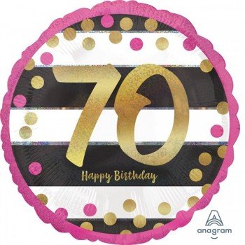 Happy Birthday 70 fólia lufi 43 cm Happy Birthday 70 fólia lufi 43 cm