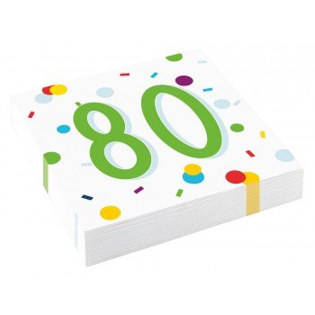 Happy Birthday 80 szalvéta 20 db-os 33*33