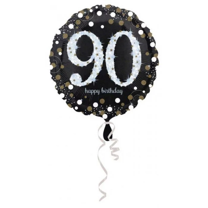 Happy Birthday 90 Gold fólia lufi 45 cm
