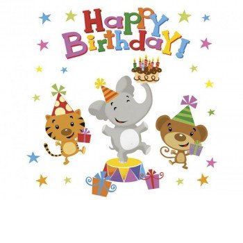 Happy Birthday Animals szalvéta 20 db-os 33x33 cm