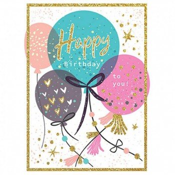 Happy Birthday Balloon üdvözlőkártya + boríték Happy Birthday Balloon üdvözlőkártya + boríték