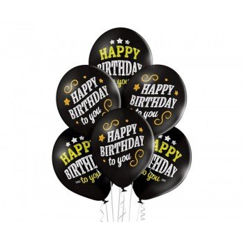 Happy Birthday Pastel léggömb, lufi 6 db-os 12 inch (30cm) Happy Birthday Pastel léggömb, lufi 6 db-os 12 inch (30cm)