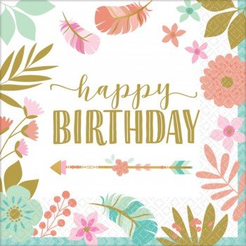 Happy Birthday Girl szalvéta 16 db-os 33x33 cm Happy Birthday Girl szalvéta 16 db-os 33x33 cm