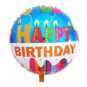 Happy Birthday Candels fólia lufi 36 cm Happy Birthday Candels fólia lufi 36 cm