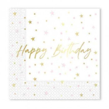 Happy Birthday Candles szalvéta 20 db-os 33x33 cm FSC Happy Birthday Candles szalvéta 20 db-os 33x33 cm FSC