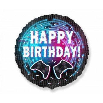 Happy Birthday Controller fólia lufi 46 cm (WP) Happy Birthday Controller fólia lufi 46 cm (WP)