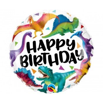 Happy Birthday Dinosaurs, Dinoszaurusz fólia lufi 46 cm Happy Birthday Dinosaurs, Dinoszaurusz fólia lufi 46 cm