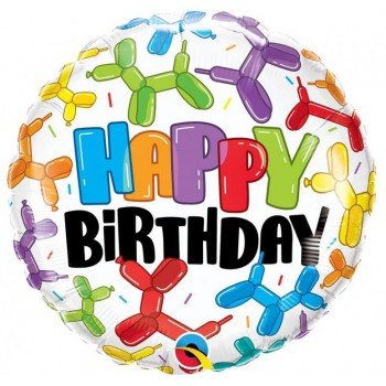 Happy Birthday Dogs, Kutyás fólia lufi 46 cm Happy Birthday Dogs, Kutyás fólia lufi 46 cm