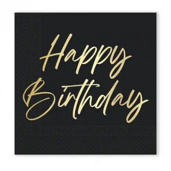Happy Birthday Elegant szalvéta 20 db-os 33x33 cm FSC Happy Birthday Elegant szalvéta 20 db-os 33x33 cm FSC