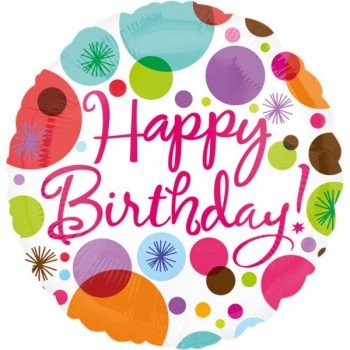 Happy Birthday Fólia lufi 43 cm Happy Birthday Fólia lufi 43 cm