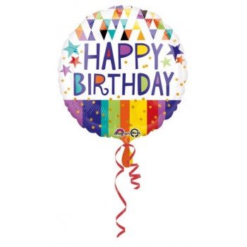 Happy Birthday fólia lufi 43 cm Happy Birthday fólia lufi 43 cm
