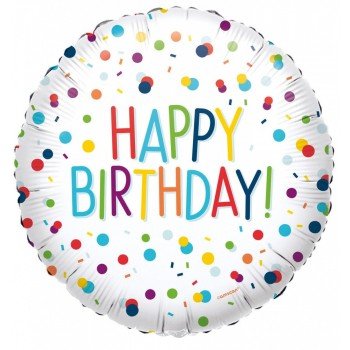Happy Birthday fólia lufi 43 cm Happy Birthday fólia lufi 43 cm