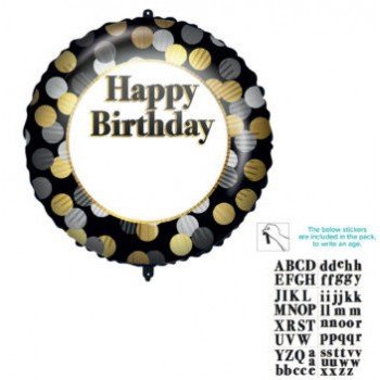 Happy Birthday fólia lufi 46 cm Happy Birthday fólia lufi 46 cm