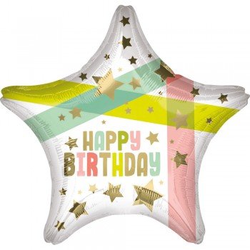Happy Birthday fólia lufi 48 cm Happy Birthday fólia lufi 48 cm