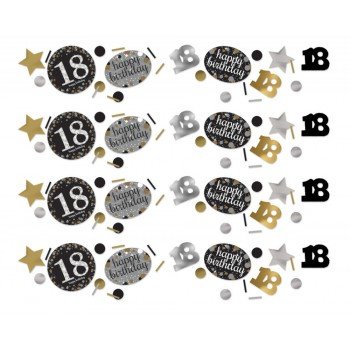 Happy Birthday Gold 18 konfetti Happy Birthday Gold 18 konfetti