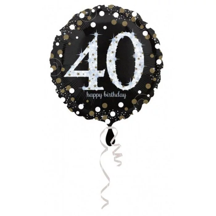 Happy Birthday 40 Fólia lufi 43 cm Happy Birthday 40 Fólia lufi 43 cm