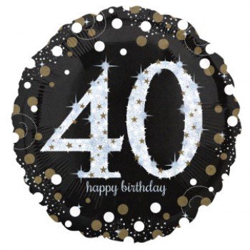 Happy Birthday Gold 40 fólia lufi 43 cm Happy Birthday Gold 40 fólia lufi 43 cm
