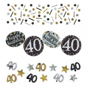 Happy Birthday Gold 40 konfetti Happy Birthday Gold 40 konfetti