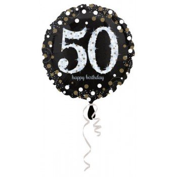 Happy Birthday 50 fólia lufi 43 cm Happy Birthday 50 fólia lufi 43 cm