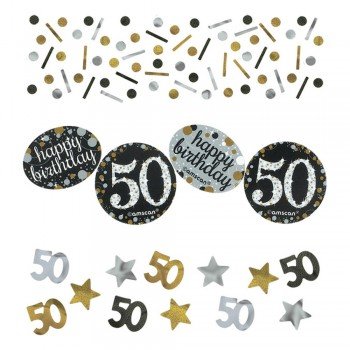Happy Birthday Gold 50 konfetti Happy Birthday Gold 50 konfetti