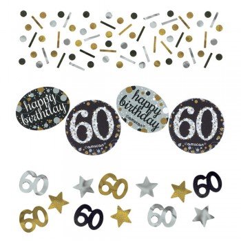 Happy Birthday Gold 60 konfetti Happy Birthday Gold 60 konfetti