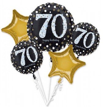 Happy Birthday 70 Fólia lufi 5 db-os szett Happy Birthday 70 Fólia lufi 5 db-os szett