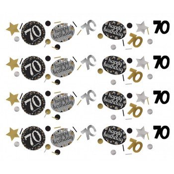 Happy Birthday Gold 70 konfetti Happy Birthday Gold 70 konfetti