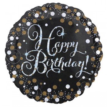Happy Birthday Gold fólia lufi 43 cm Happy Birthday Gold fólia lufi 43 cm