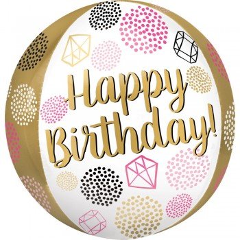 Happy Birthday gömb fólia lufi 38*40 cm Happy Birthday gömb fólia lufi 38*40 cm