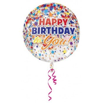 Happy Birthday gömb fólia lufi 40 cm Happy Birthday gömb fólia lufi 40 cm