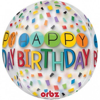 Happy Birthday Gömb Fólia lufi 40 cm Happy Birthday Gömb Fólia lufi 40 cm