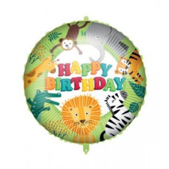 Happy Birthday Jungle fólia lufi 46 cm