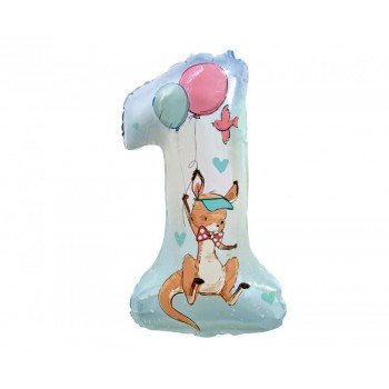 Happy Birthday Kangaroo, Kenguru 1-es szám fólia lufi 77 cm Happy Birthday Kangaroo, Kenguru 1-es szám fólia lufi 77 cm