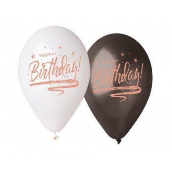 Happy Birthday léggömb, lufi 5 db-os 13 inch (33cm) Happy Birthday léggömb, lufi 5 db-os 13 inch (33cm)
