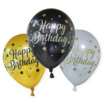 Happy Birthday léggömb, lufi 6 db-os Happy Birthday léggömb, lufi 6 db-os