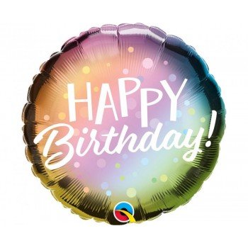 Happy Birthday Metallic Ombre fólia lufi 46 cm Happy Birthday Metallic Ombre fólia lufi 46 cm