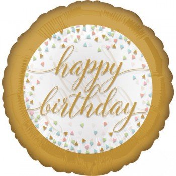 Happy Birthday fólia lufi 43 cm Happy Birthday fólia lufi 43 cm