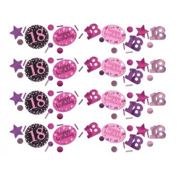 Happy Birthday Pink 18 konfetti Happy Birthday Pink 18 konfetti