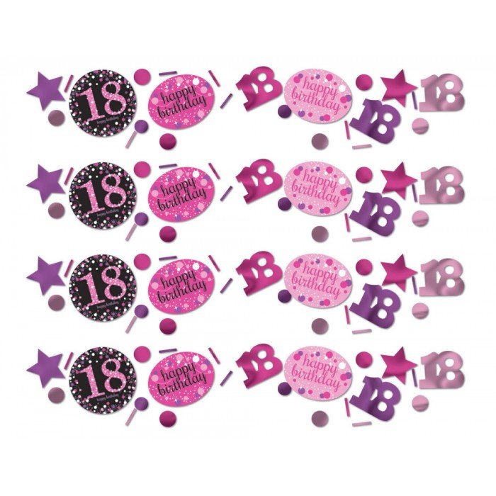 Happy Birthday Pink 18 konfetti