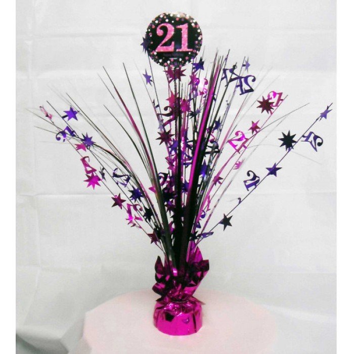 Happy Birthday Pink 21 asztaldísz 45,7 cm