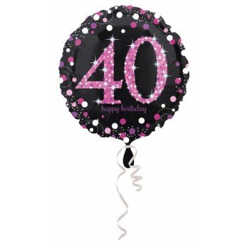 Happy Birthday 40 fólia lufi 43 cm Happy Birthday 40 fólia lufi 43 cm