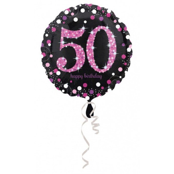 Happy Birthday 50 fólia lufi 43 cm