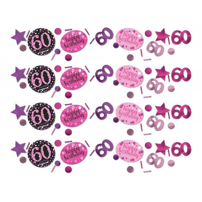 Happy Birthday Pink 60 konfetti