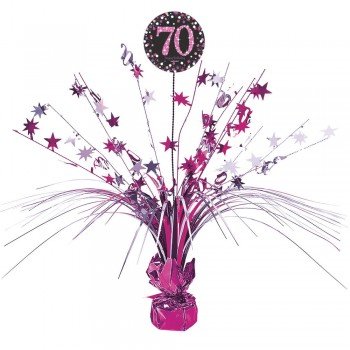Happy Birthday Pink 70 asztaldísz 45,7 cm Happy Birthday Pink 70 asztaldísz 45,7 cm
