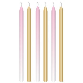 Birthday Pink Ombre tortagyertya, gyertya szett 6 db-os Birthday Pink Ombre tortagyertya, gyertya szett 6 db-os