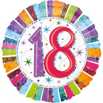 Happy Birthday 18 fólia lufi 45 cm Happy Birthday 18 fólia lufi 45 cm